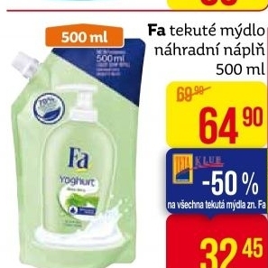 Tekuté mýdlo Fa - náhradní náplň