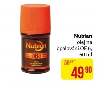 Olej na opalování OF 6 Nubian
