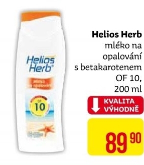 Mléko na opalování OF 10 Helios Herb