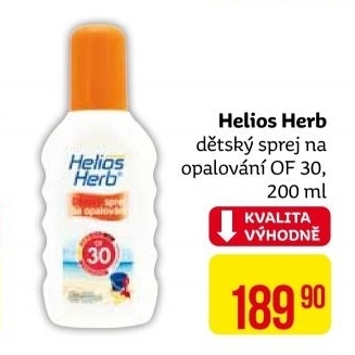 Sprej na opalování dětský OF 30 Helios Herb