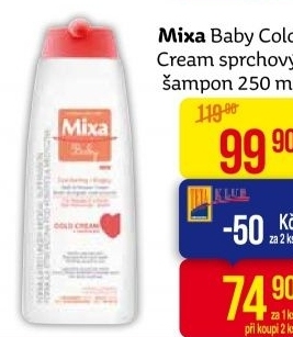 Sprchový a koupelový krém Cold Cream Baby Mixa