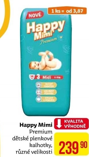 Pleny dětské Happy Mimi Premium