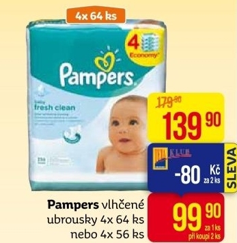 Vlhčené ubrousky dětské Pampers