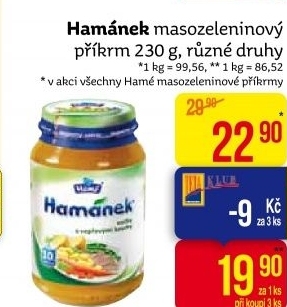Příkrm masozeleninový Hamánek