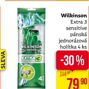 Holítka jednorázová pánská Sensitive Extra 3 Wilkinson