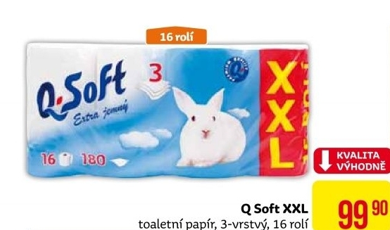 Toaletní papír 3vrstvý Q Soft