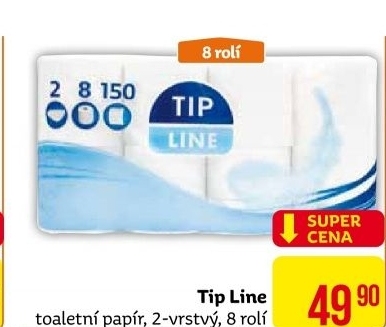 Toaletní papír 2vrstvý Tip Line