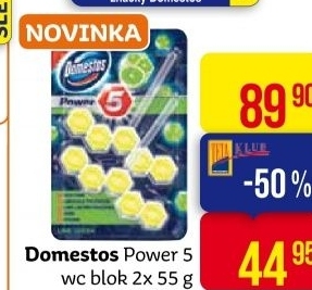 WC blok tuhý Power 5 Domestos