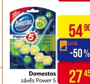 WC blok tuhý Power 5 Domestos