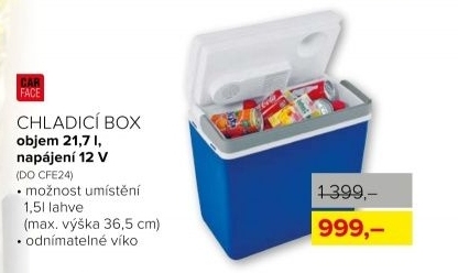 Chladicí box CarFace, objem 21,7 l