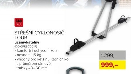 Střešní cyklonosič Tour, uzamykatelný