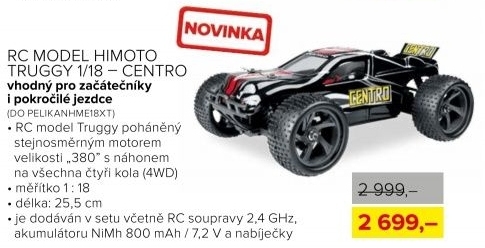 RC model HIMOTO Truggy, měřítko 1:18