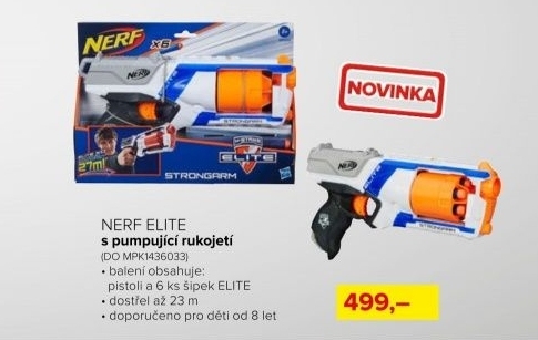 Pistole Nerf Elite, pumpující rukojeť