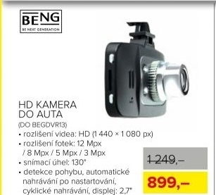 HD kamera do auta Beng