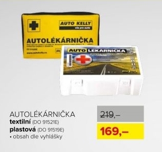 Autolékárnička, textilní