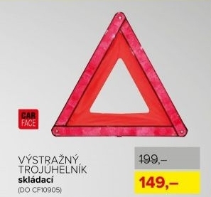 Trojúhelník výstražný CarFace, skládací