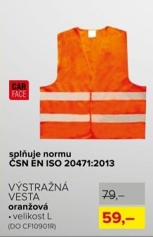 Vesta výstražná CarFace, oranžová