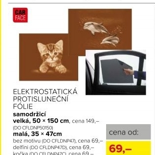 Protisluneční elektrostatická fólie, bez motivu