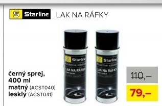 Lak na ráfky Starline, matný černý