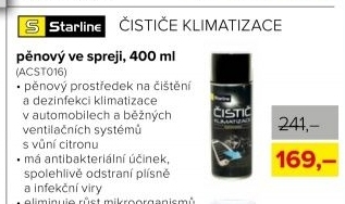 Čistič klimatizace-pěnový Starline, 400ml