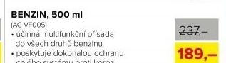 Letní aditivum Benzín, 500 ml