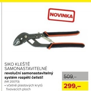 Siko kleště Tactic, samonastavitelné