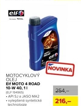 Motocyklový olej ELF MOTO 4 ROAD 10W40, 1 l