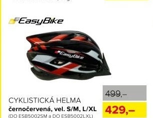 Cyklistická helma EasyBike černo-červená, vel. S/M