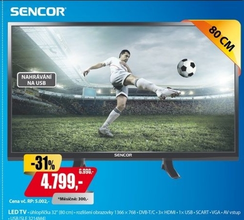SLE 3214M4 HD READY LED TVSENCOR