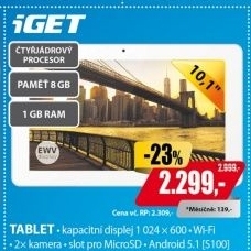 SMART S100 tablet 10,1 8G QC And5.1 IGET