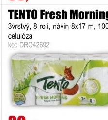 Toaletní papír TENTO Fresh Morning 3 vrstvý 8 rolí, 136 m