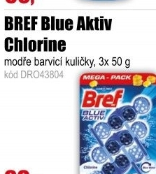 WC BREF BlueAktiv Chlorine 3x50g kuličky