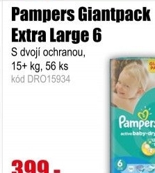 Plenky Pampers Giantpack ExtraLarge 6 56 ks 15+ kg