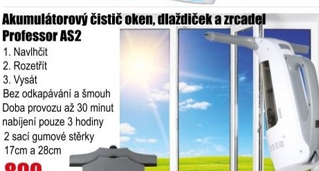 Čistič oken Professor AS2 vč. dvou stěrek