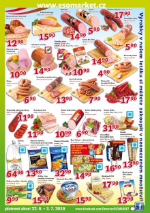 akční leták ESO MARKET 22.6.2016-3.7.2016