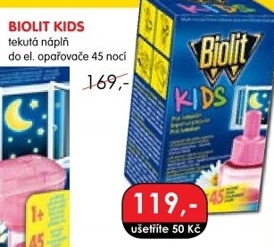 Odpařovač elektrický proti komárům Kids Biolit - náplň