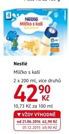 Mlíčko s kaší Nestlé