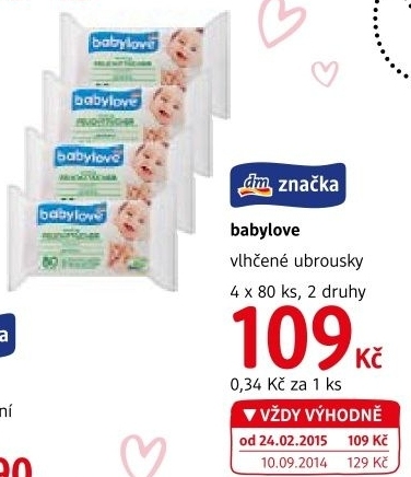 Vlhčené ubrousky dětské Babylove