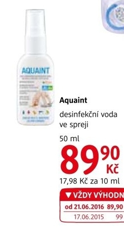 Voda dezinfekční 100% přirozená ve spreji Aquaint