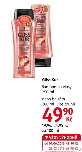 Šampon Gliss Kur Schwarzkopf