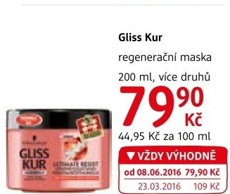 Maska na vlasy Gliss Kur Schwarzkopf