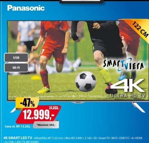 TX 48CX400E 3D LED ULTRA HD TV PANASONIC