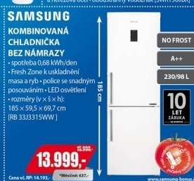 RB 33J3315WW CHLADNIČKASAMSUNG - 1.000 CASHBACK