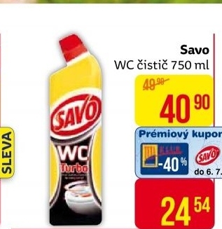 Gelový čistič WC Savo