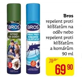 Repelent proti komárům a klíšťatům sprej Bros
