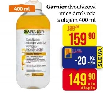 Dvoufázová micelární voda 3v1 Garnier