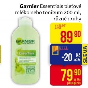 Mléko odličovací Essentials Garnier