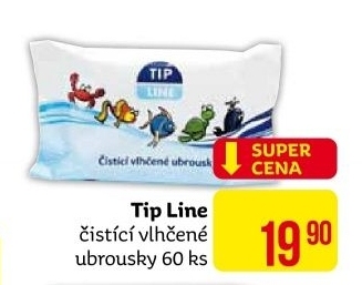 Vlhčené ubrousky dětské Tip Line