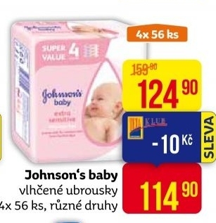 Vlhčené ubrousky dětské Johnson's Baby