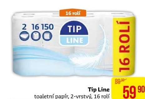 Toaletní papír 2vrstvý Tip Line